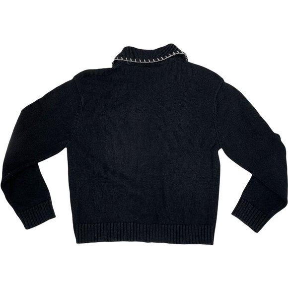 Crystal Kobe Small Cardigan Sweater  Not Ugly Polar Bear Snow Flake Beaded Embro - Picture 2 of 4